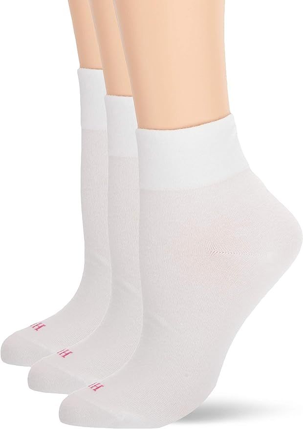 HUE Women’s Cotton Body Sock, 3 Pair Pack | Amazon (US)