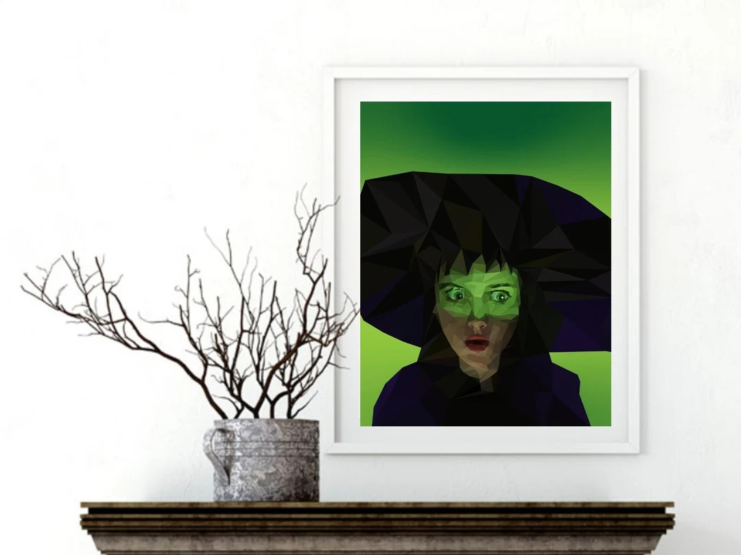 Lydia Deetz Beetlejuice Poly Art Portrait Print/strange and Unusual/handbook for the Recently Dec... | Etsy (US)