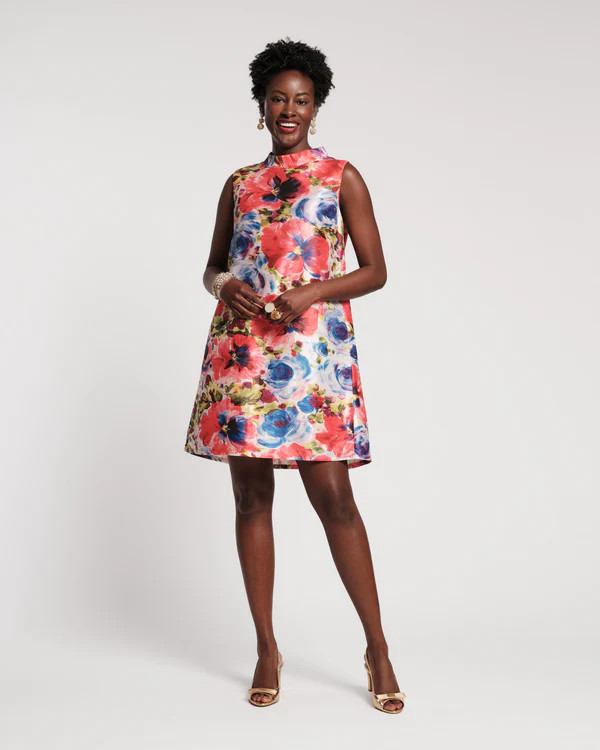 Sleeveless Diplomat Mini Dress - Super Bloom | Frances Valentine