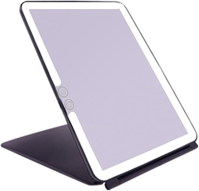 deweisn Folding Lighted Makeup Mirror with 72 LEDs 3 Colors Light Modes USB Rechargable 1800mA Ba... | Amazon (US)