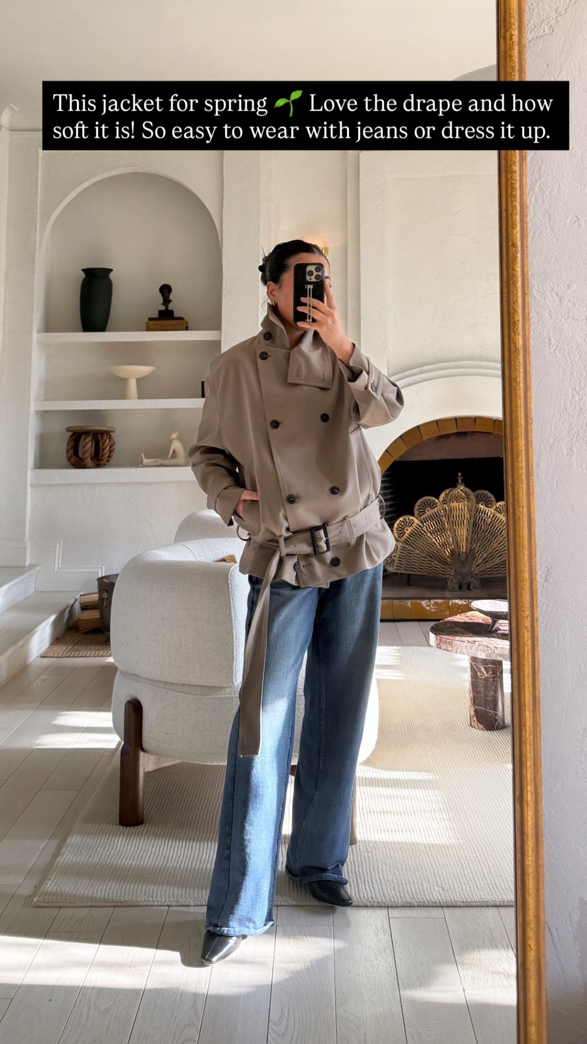 For size reference, I’m 5 ft 115 pounds and wearing the sizes below.

BEIGE TRENCH: Wearing a size XS. Has a beautiful relaxed drape!

JEANS: Sweatpants material! I’m wearing a size Small and after washing and drying, it shorten perfectly to fit my frame!

#LTKootd #LTKPetite #LTKmomlife