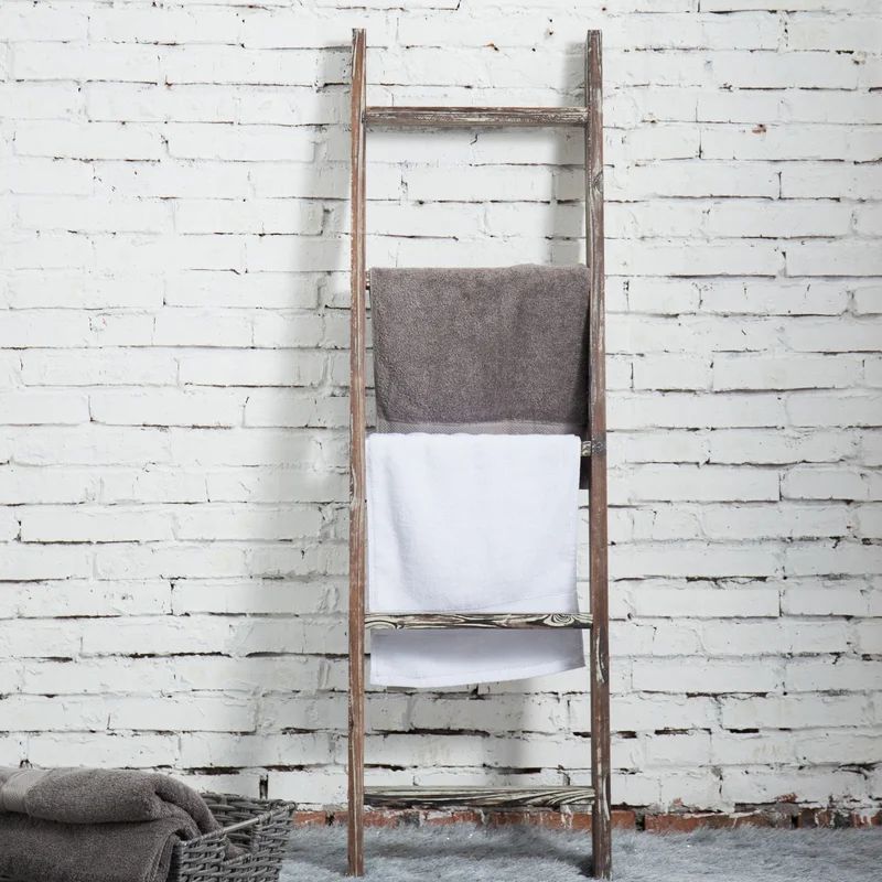 Wall-Leaning Towel Stand Rack 4.5 ft Blanket Ladder | Wayfair North America