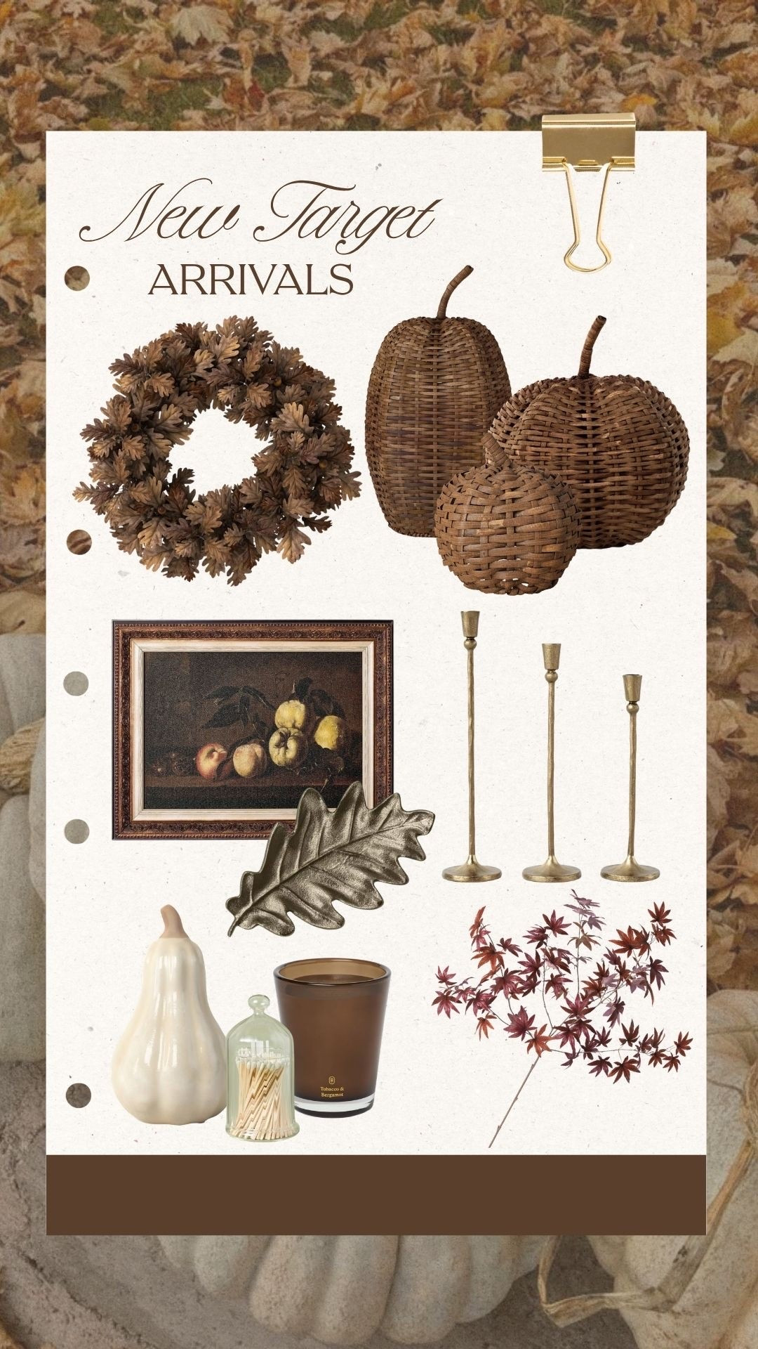 New @Target fall home decor arrivals that I’m loving 🍂🤎

#target #targetfinds #targethome #homedecor #falldecor #fallwreath #fallart #fallprint #fallstems #fallfoliage #pumpkins

#LTKSeasonal #LTKHome