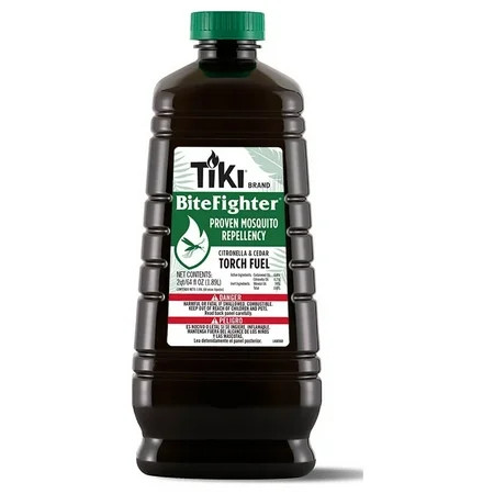 TIKI BiteFighter Mosquito Repellent Torch Fuel, Citronella and Cedar, 64 oz, Easy Pour Bottle for Outdoor Torches and Tabletop Use | Walmart (US)