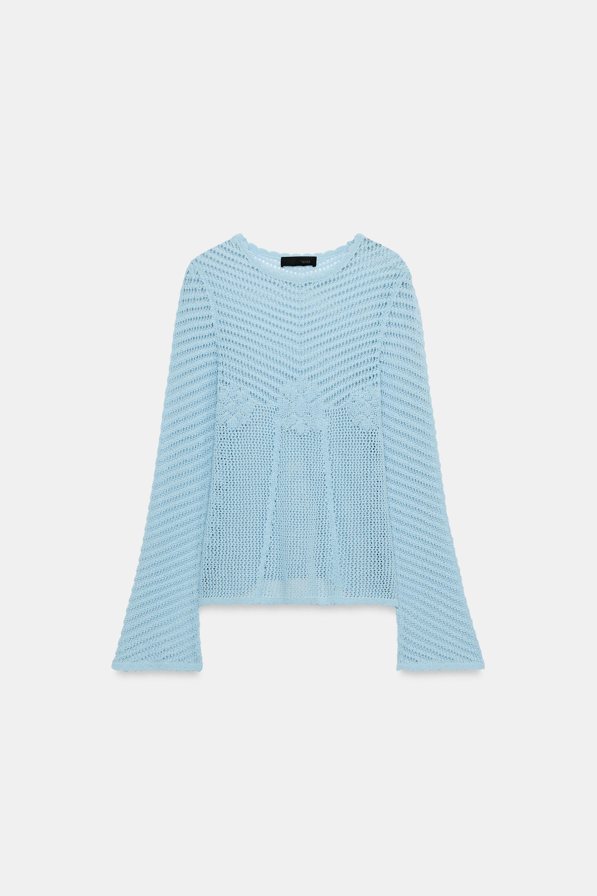 KNIT FLARED SLEEVE JUMPER | Zara UK