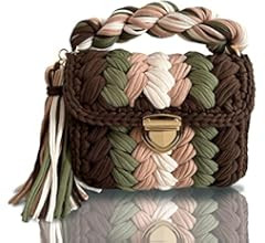 CHQEL Evening Clutch Bag for Women, Handmade Crochet Wedding Party Purse, Small Flap Formal Crossbod | Amazon (US)