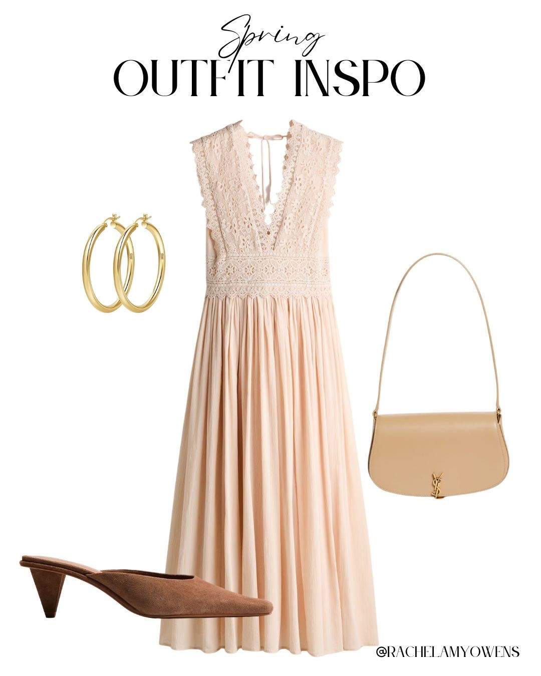 Lace, Pleats, & Neutral Perfection! 🕊️

Embrace the soft feminine trend with this perfectly balanced spring look! 💖

I am obsessed with the statement piece: a stunning cream sleeveless maxi dress featuring an intricate lace bodice and a flowy pleated skirt. I balanced the romantic dress with sleek, tonal accessories: a structured tan leather shoulder bag and chic pointed-toe brown suede mules. I finished the look with classic gold hoop earrings for a touch of polished glam!

#OOTD
#SpringOutfit
#MaxiDress
#LaceDetail
#PleatedDress
#NeutralAesthetic
#SuedeMules
#ShoulderBag
#GoldHoops
#FeminineStyle
#SpringFashion
#LTKStyle
#DateNightLook
#RomanticStyle
#StylingInspo

#LTKootd #LTKspring #LTKspringtrends