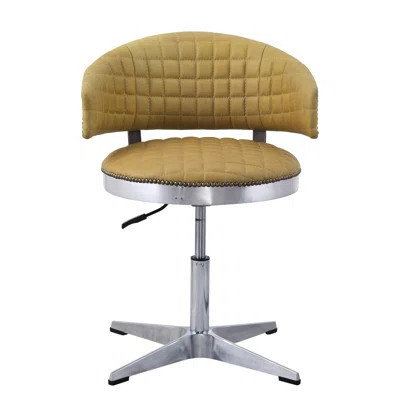 - Stool With Turmeric Leather And Rotation Adjustable | Wayfair North America