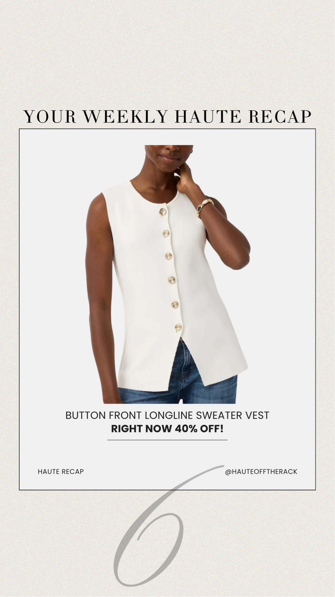 This button up sweater vest I wore last week is on sale!

#whitevest #workwear #summeroutfits #vest #whitoutfit

#LTKSeasonal #LTKSaleAlert
