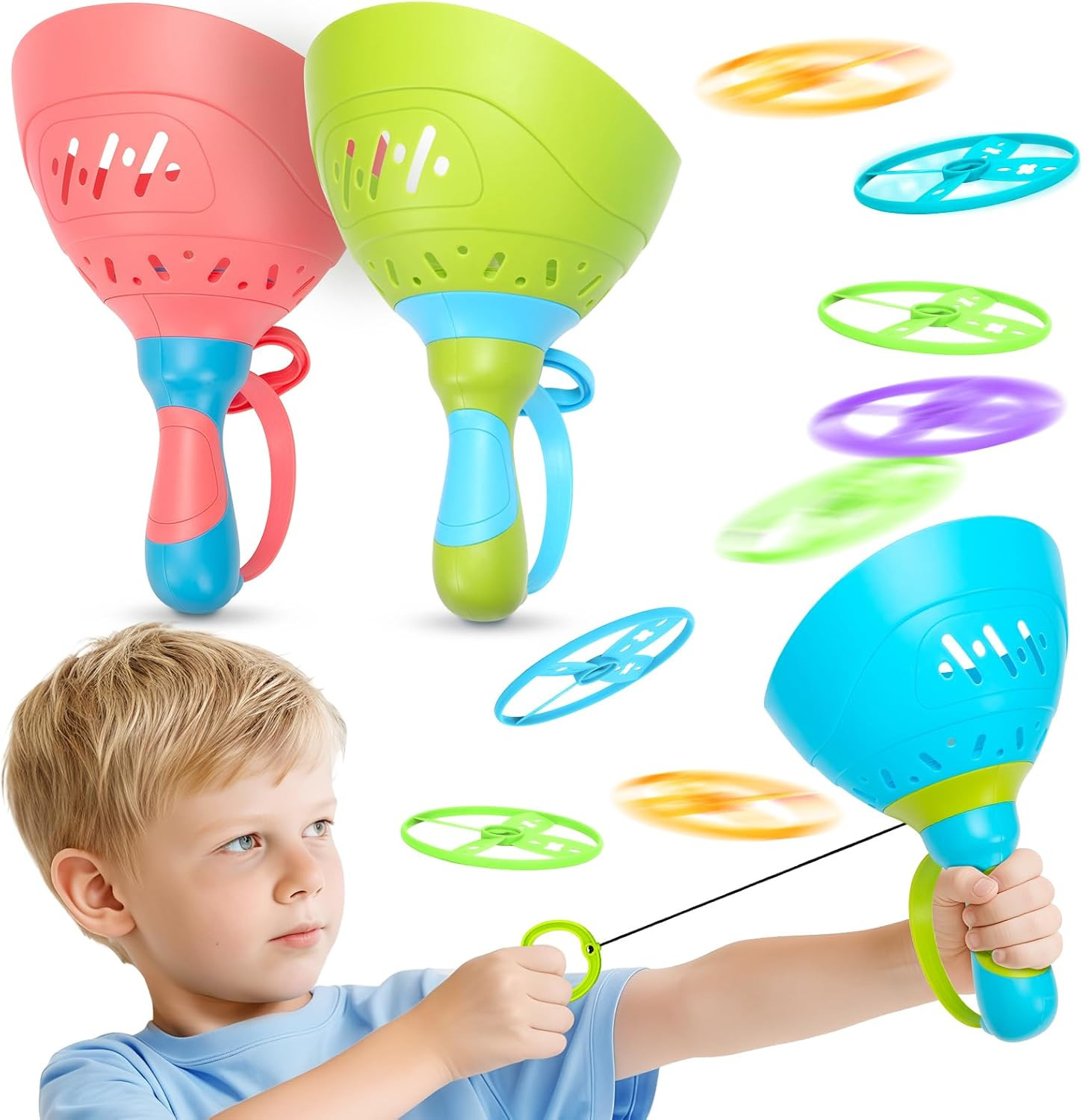 Outdoor Toys for Kids Ages 4-8, 3 Packs Flying Catching Game, Outside Manual Capture Chasing Toys... | Amazon (US)