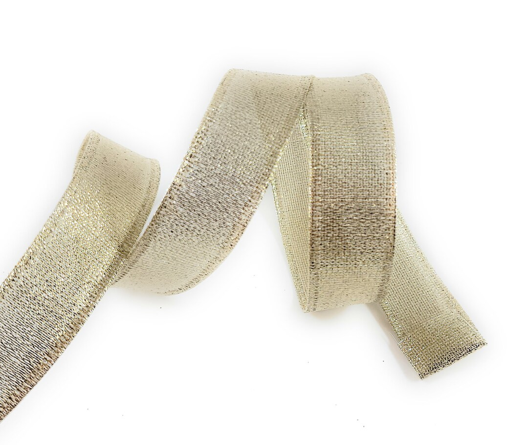 1 Wired Champagne Gold Metallic Sheen Fabric Decorative - Etsy | Etsy (US)