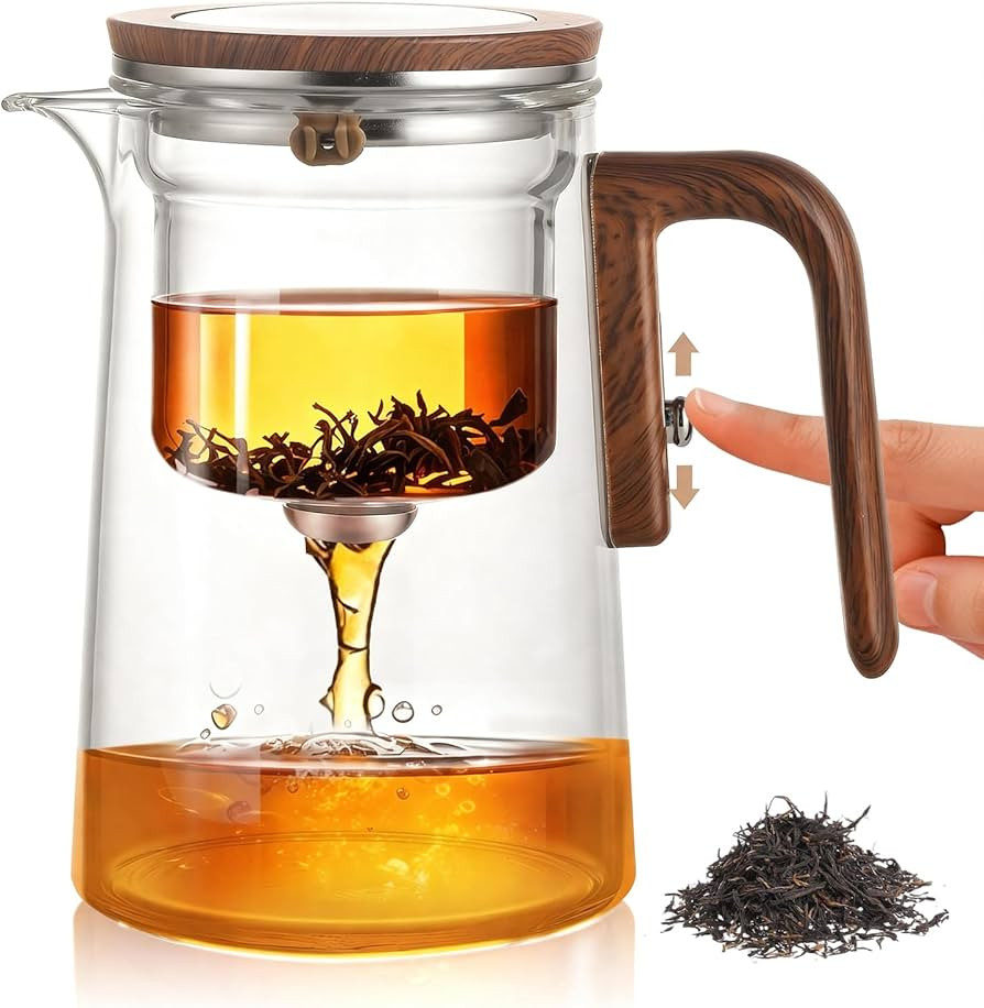 Tea Infuser Enchanti Tea Pot, Magic Glass Teapot with Infusers for Loose Tea, Detachable Glass Te... | Amazon (US)