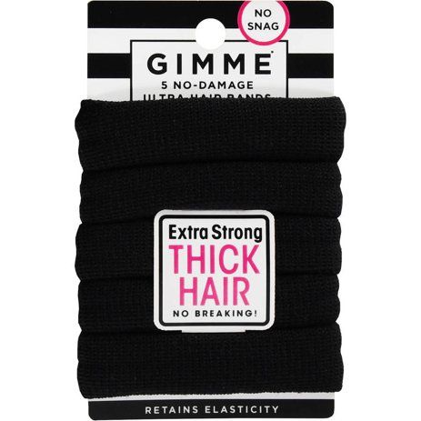 Gimme Black Extra Strong Elastics for Thick Hair | Walmart (US)