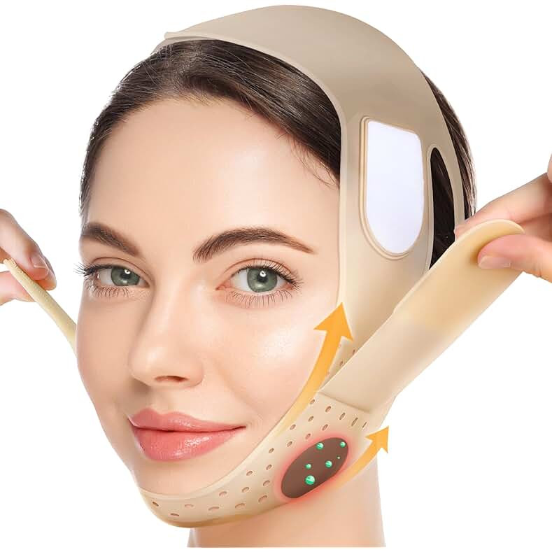 JUSRON V Line Face Tape with Soft Silicone - Chin Tape Strap for Women and Men -Skin Tone | Amazon (CA)