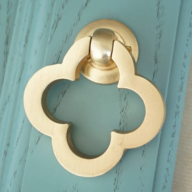 Decor Brushed Brass Drawer Knobs Pulls Drop Pulls Handles Kitchen Cabinet Pulls Handle Dresser Kn... | Etsy (US)