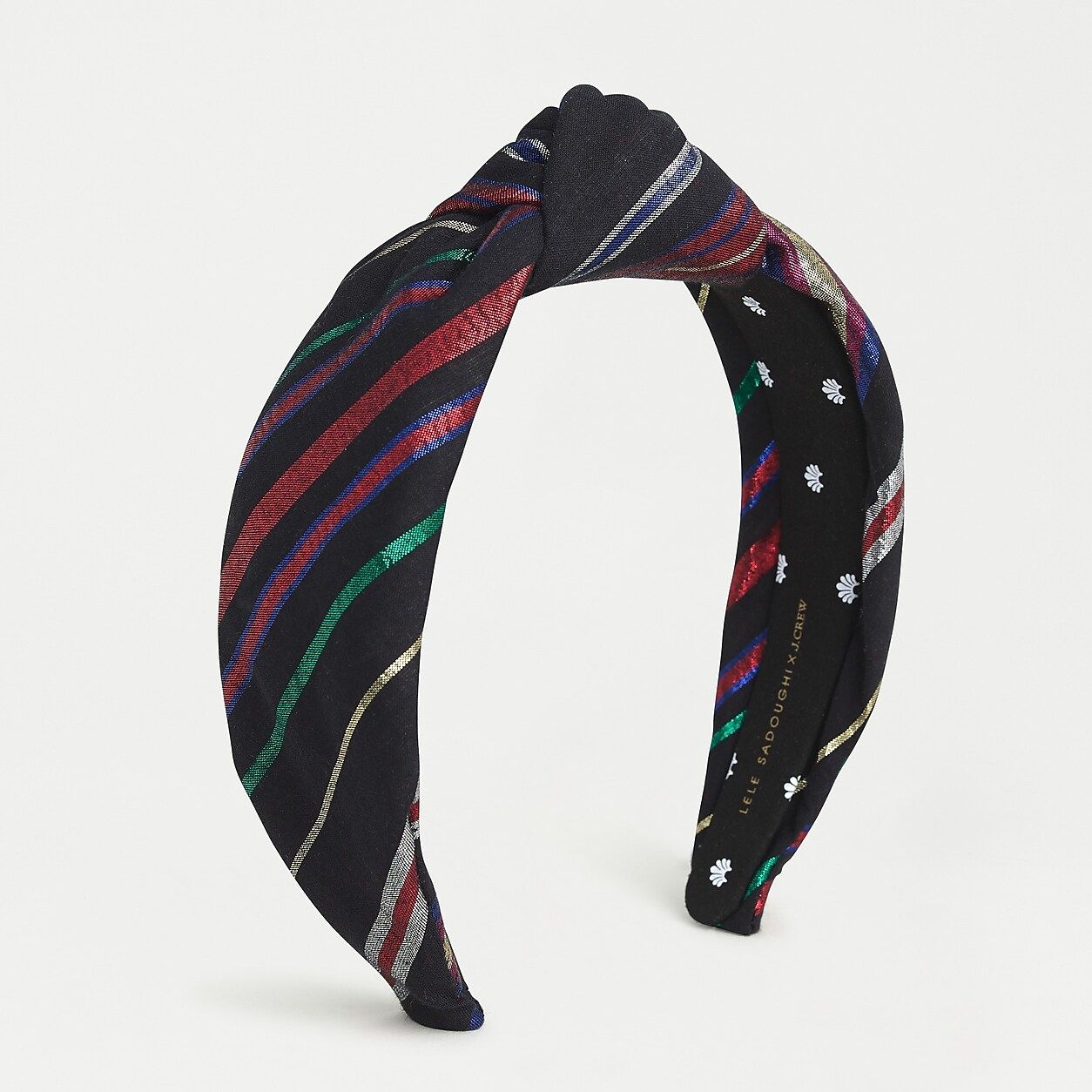 Lele Sadoughi X J.Crew knot headband in shimmer rainbow | J.Crew US