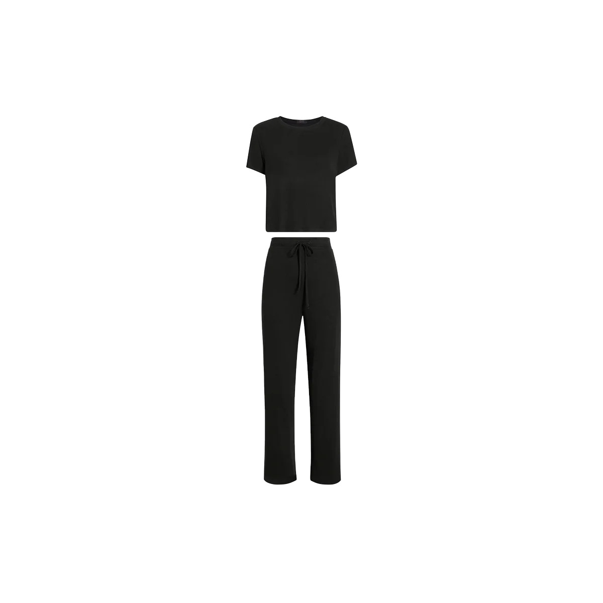 Ribbed Pajama Set | Black | Nuuds US