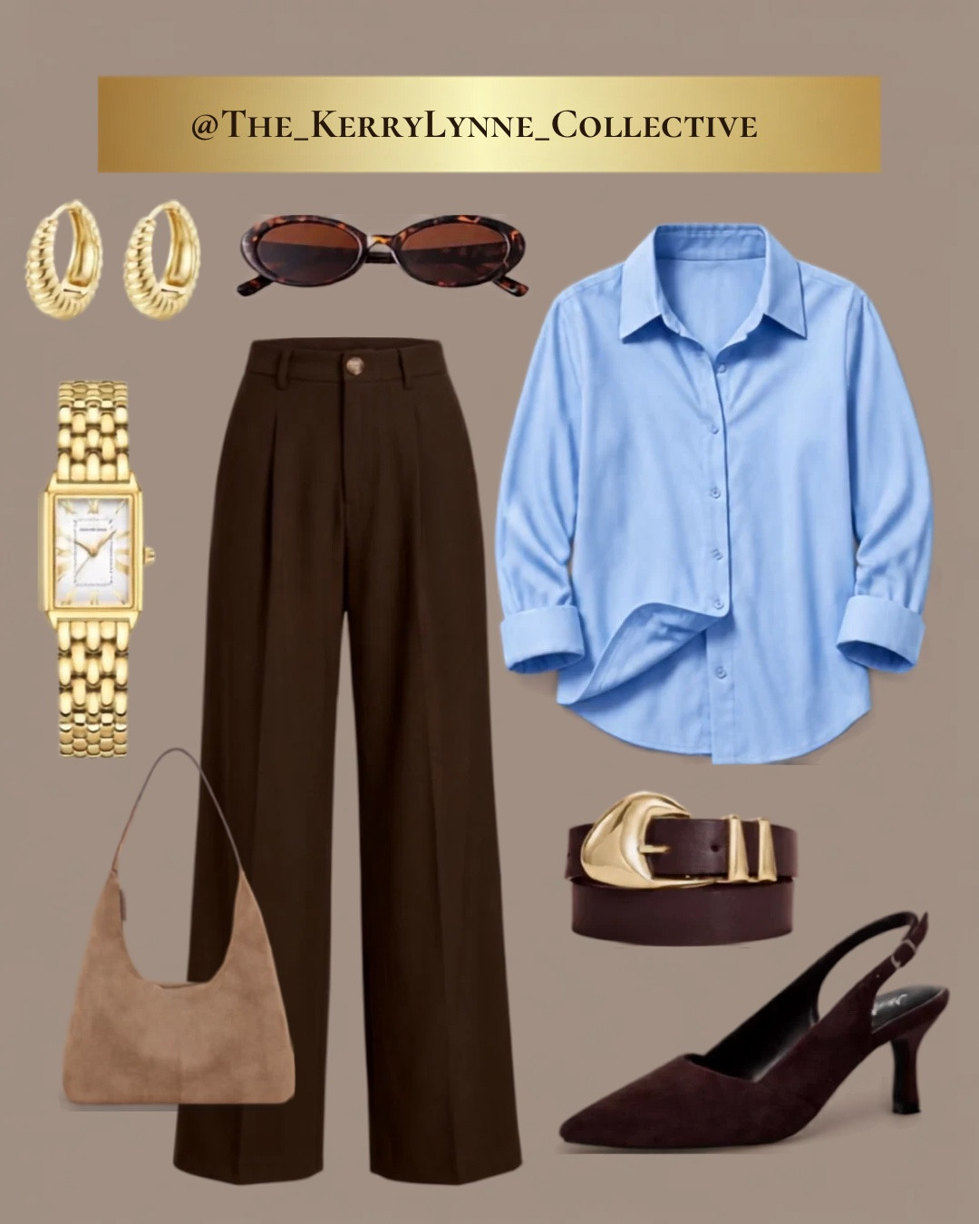 Polished in Cocoa & Blue 

Proof that fall dressing doesn’t have to mean dark from head to toe. 🤎💙 

A crisp blue button-down paired with chocolate wide-leg trousers feels polished, effortless, and so good for the seasonal transition. Add gold details, a suede shoulder bag, and pointed heels for an elevated finish.

Classic pieces, richer tones, and an easy formula I’ll be repeating all fall. ✨

#FallStyle #WorkwearStyle

#LTKootd #LTKgrwm