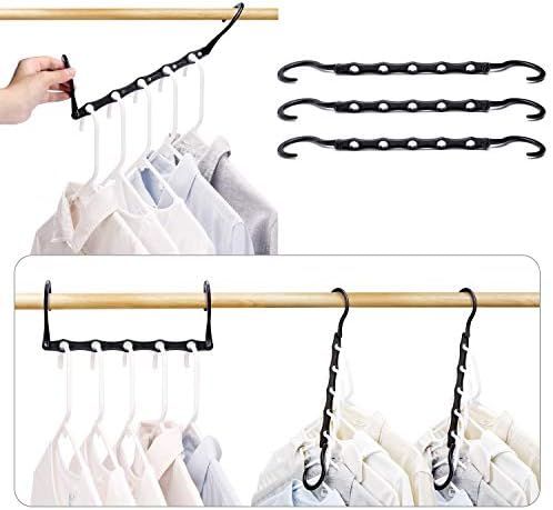 HOUSE DAY Black Magic Hangers Space Saving Clothes Hangers Organizer Smart Closet Space Saver Pac... | Amazon (US)