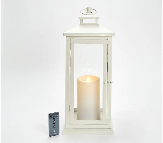 Luminara 19" Hudson Indoor/Outdoor Lantern with 7" Candle | QVC