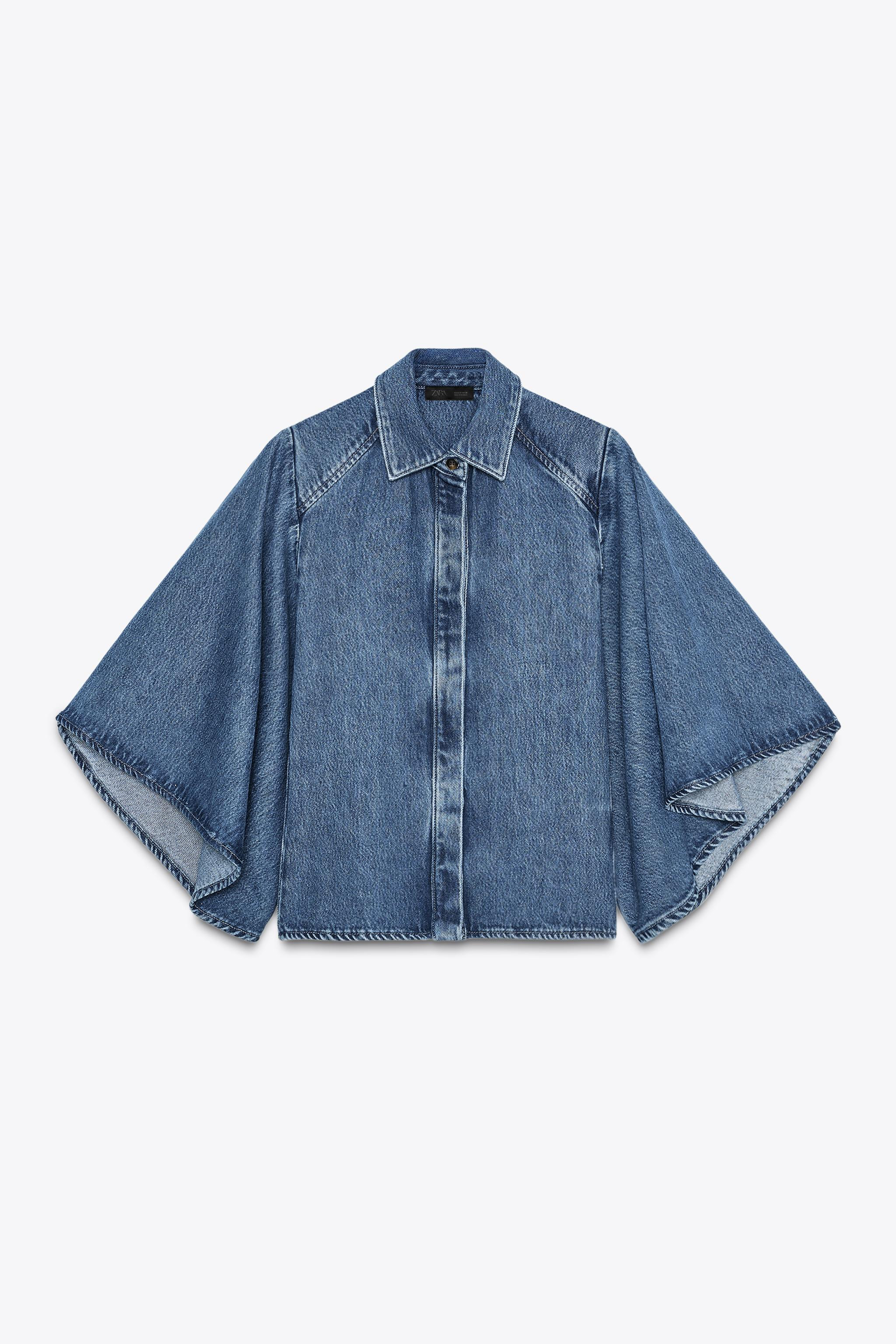 ZW COLLECTION KIMONO DENIM SHIRT | Zara US