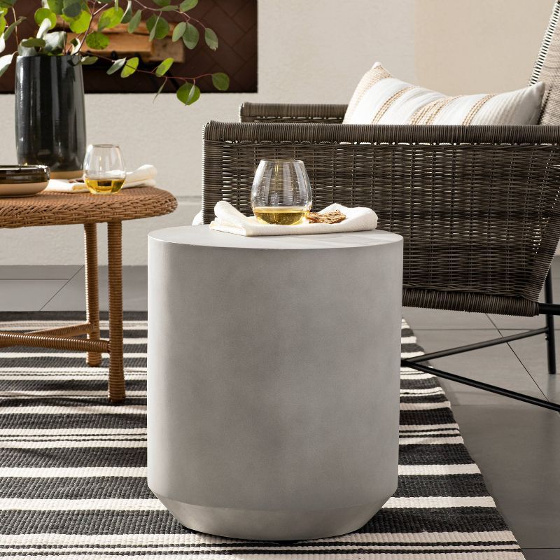 Faux Stone Patio Accent Table - Threshold&#8482; designed with Studio McGee | Target