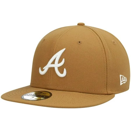 Men s New Era Tan Atlanta Braves Wheat 59FIFTY Fitted Hat | Walmart (US)