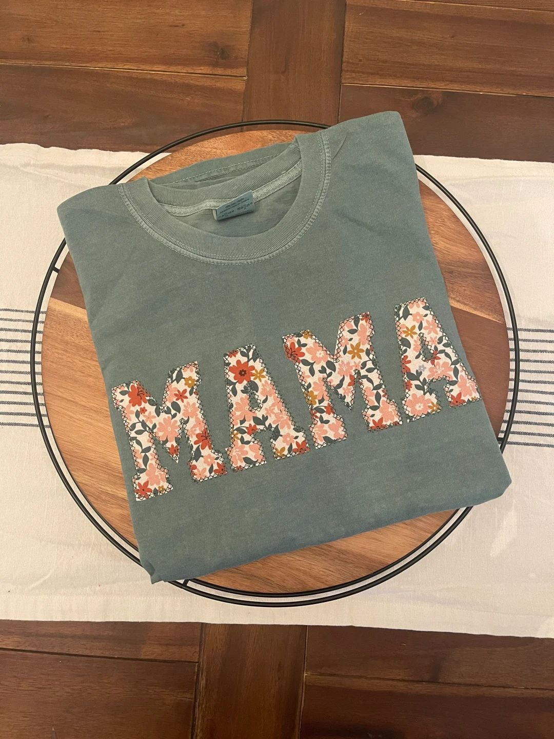 Comfort Colors Mama Embroidered Fall Floral Applique Short Sleeve Shirt  | Simple Mama Top, Gift ... | Etsy (US)