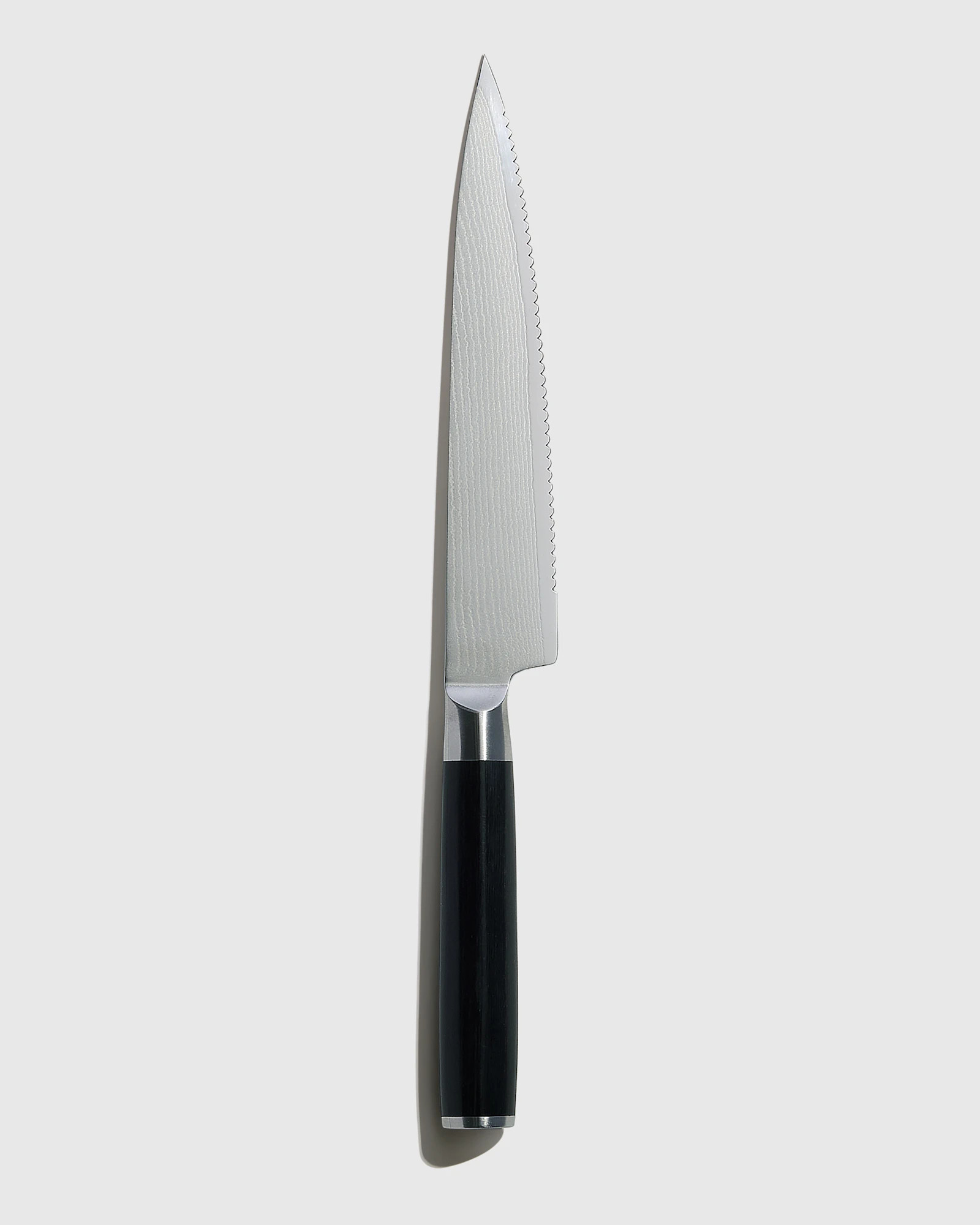 Essential Japanese Damascus Steel 6" Serrated Utility Knife | Quince