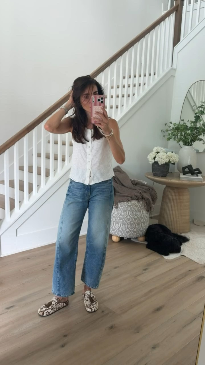 Target top size XS, Mother jeans.

#LTKootd #LTKOver40