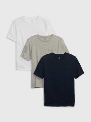 Kids 100% Organic Cotton Pocket T-Shirt (3-Pack) | Gap (CA)