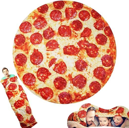 Lhedon Pizza Blanket Adult Size, Pizza Throw Blanket for Adult and Kids, 71 Inches Round Pepperon... | Amazon (US)