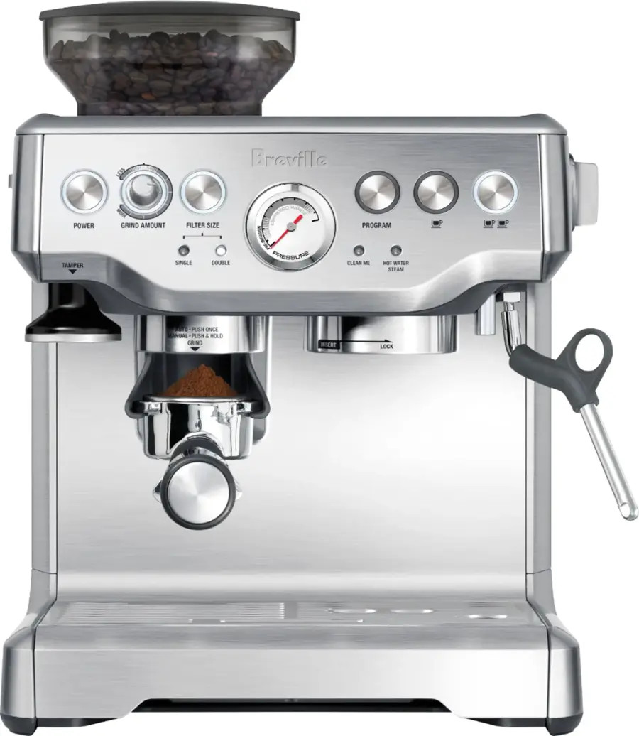 Breville - the Barista Express Espresso Machine with 15 bars of pressure, Milk Frother and integr... | Best Buy U.S.