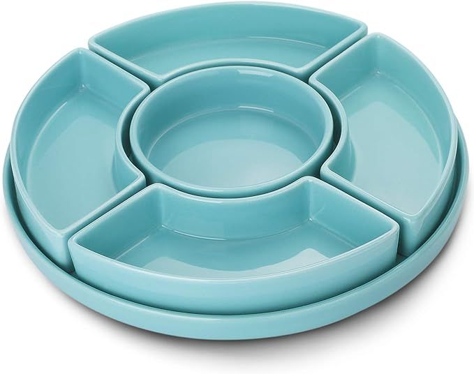 Sweese 707.102 Porcelain Divided Serving Dishes, Relish Tray, Serving Bowls for Parties - Perfect... | Amazon (US)