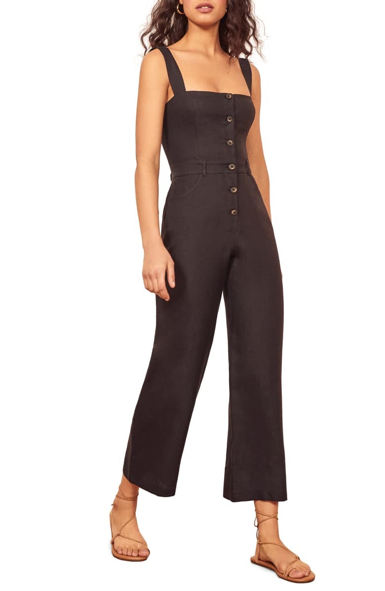 Tyler Button Linen Jumpsuit | Nordstrom
