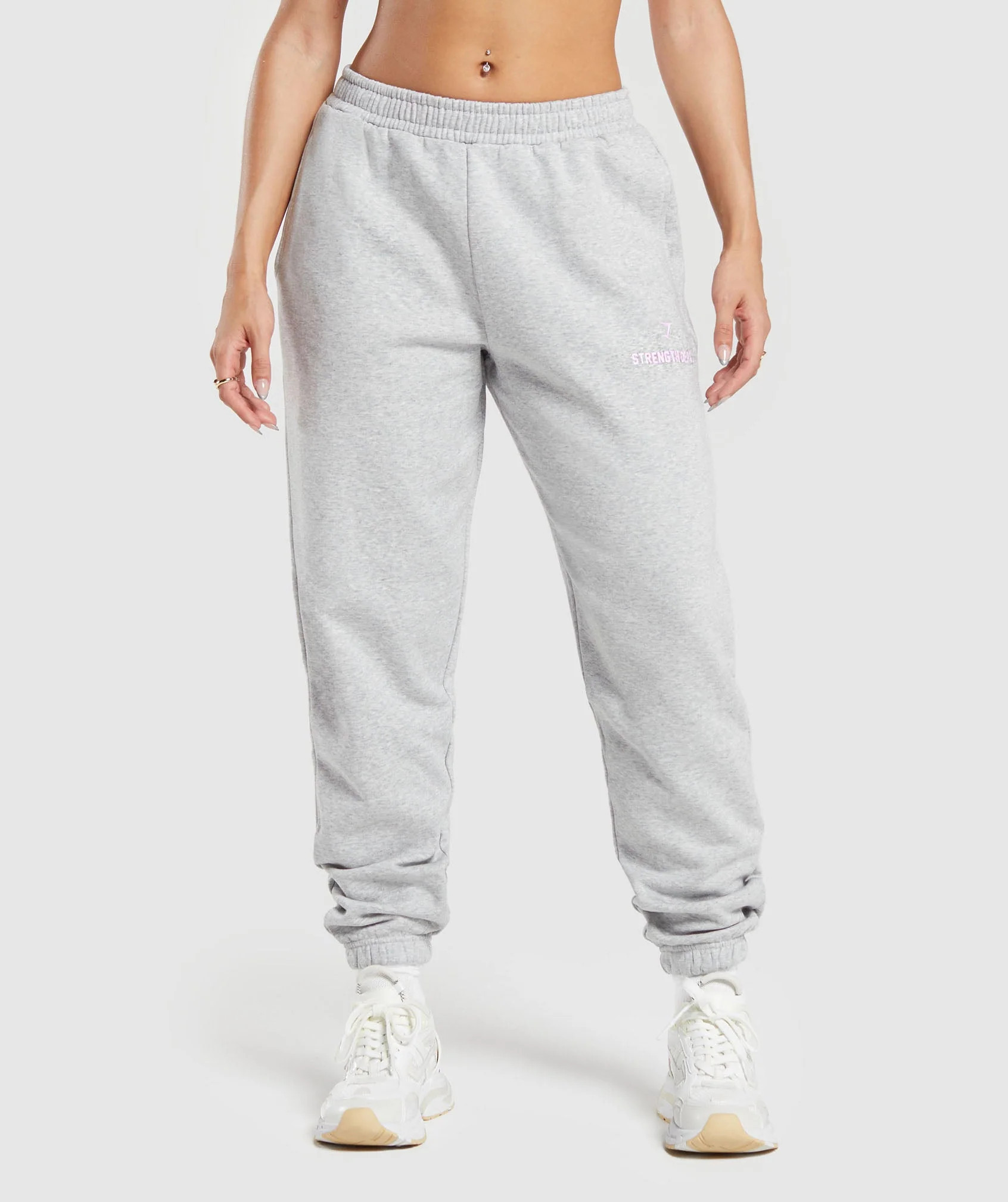 Gymshark Strength Department Graphic Joggers - Light Grey Core Marl | Gymshark US
