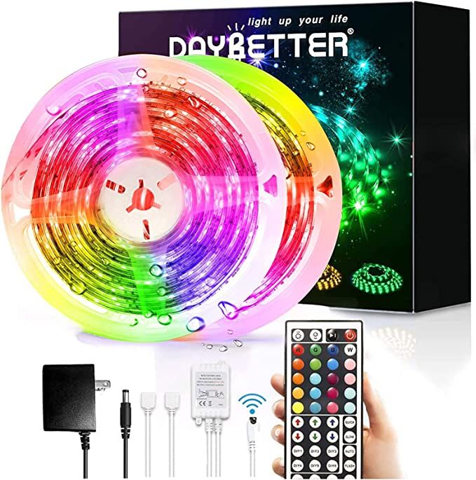 Led Strip Lights Waterproof, DAYBETTER 32.8ft(2 Rolls of 16.4ft) LED Tape Lights Color Changing 3... | Amazon (US)