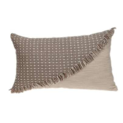 Sandy Beige Textured Throw Pillow | SHEIN