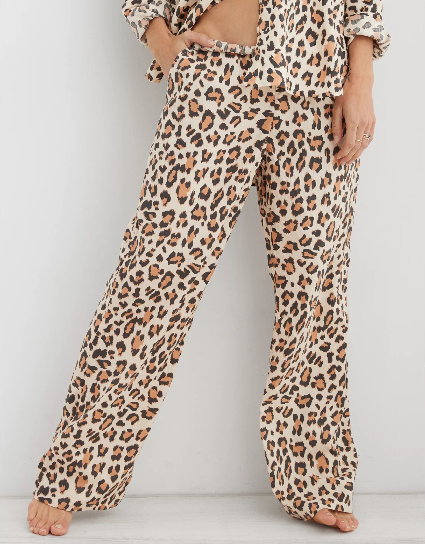 Aerie Leopard Skater Pajama Pant | American Eagle Outfitters (US & CA)