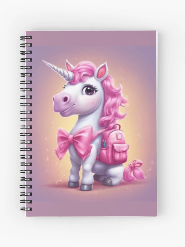 Unicorn with a pink backpack  Journal | Redbubble (US)