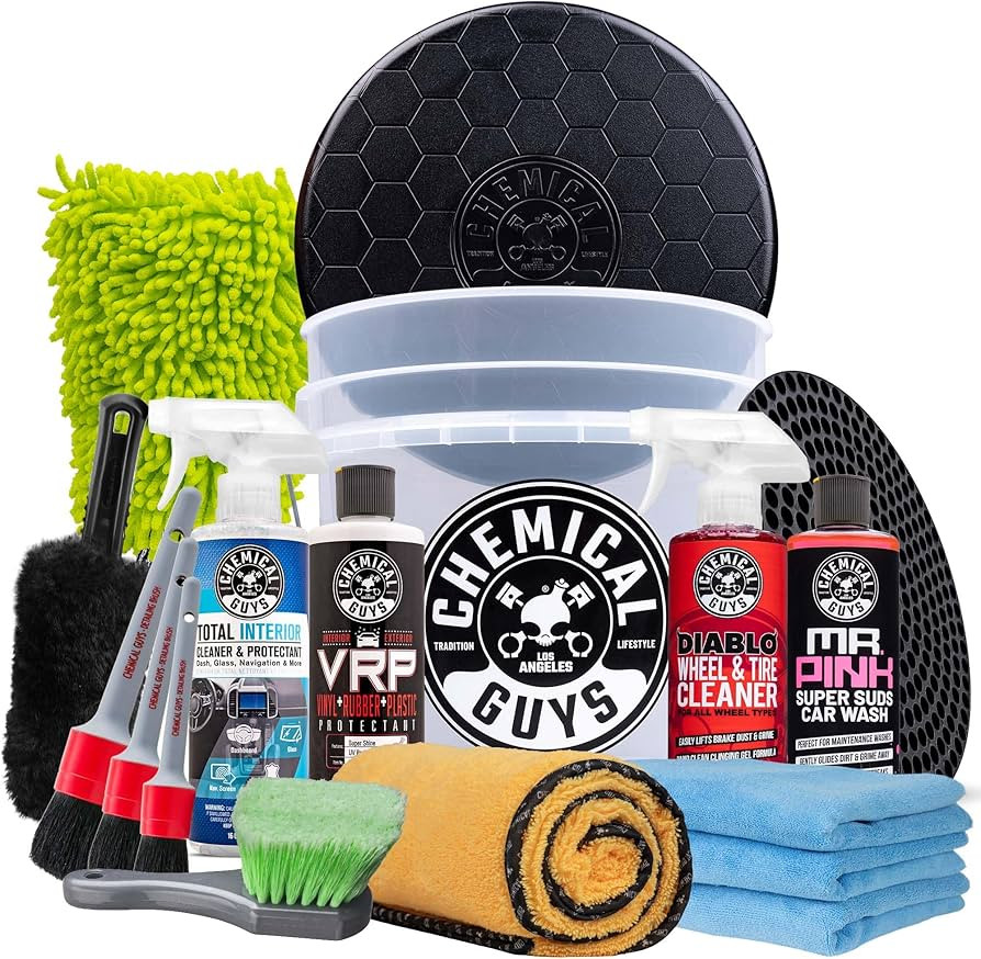Chemical Guys Car Detailing Kit, Car Cleaning Kit with Total Interior Cleaner & Protectant, Spray... | Amazon (US)
