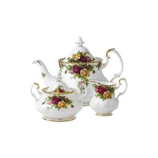 Old Country Roses 3-Piece Set (Teapot, Sugar and Creamer) | The Home Depot