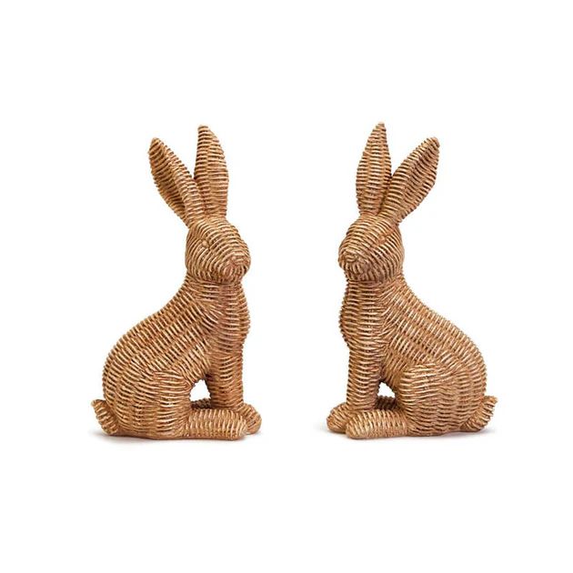 Wicker Decorative Bunny - Set of 2 | Cailini Coastal