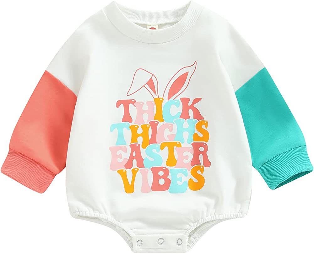 Engofs Newborn Baby Girl Boy Sweatshirt Romper Long Sleeve 0 3 6 12 18 Months Fall Winter Clothes | Amazon (US)