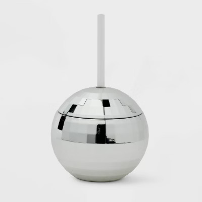Disco Ball Shaped Cup Silver 14 fl oz - Spritz™ | Target