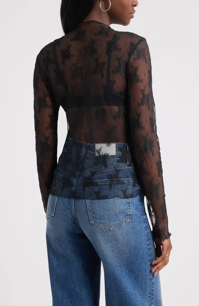 Treasure & Bond Sheer Lace Top | Nordstrom | Nordstrom