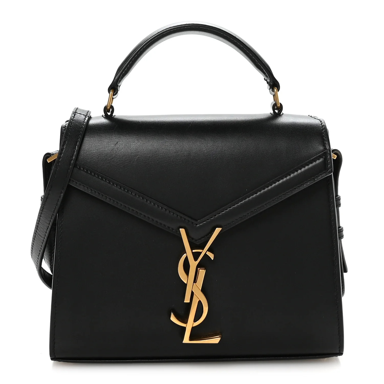 Calfskin Mini Classic Monogram Cassandra Top Handle Black | FASHIONPHILE (US)