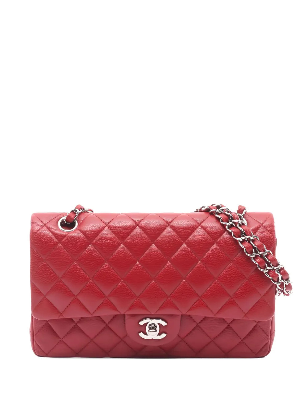 CHANEL Pre-Owned 2010-2011 flap chain crossbody bag - Red | Farfetch Global