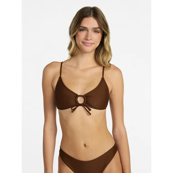 No Boundaries Essentials O-Ring Bikini Top, Women’s XXS-XXL | Walmart (US)