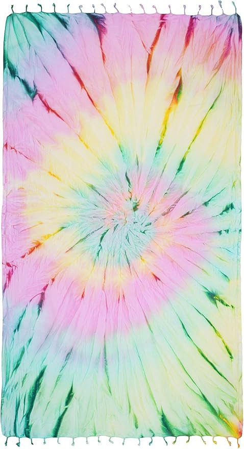 Kikoya Brand Tie Dye Pestemal Turkish Beach Towel, 33 Inch X 65 Inch Beach Towel Bath Pool Yoga P... | Amazon (US)